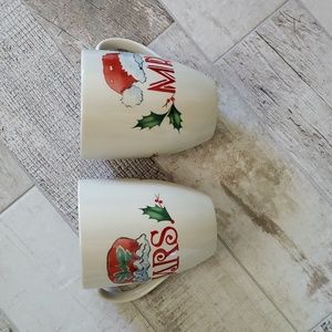 Lenox Mr Mrs Santa Claus Mug Set